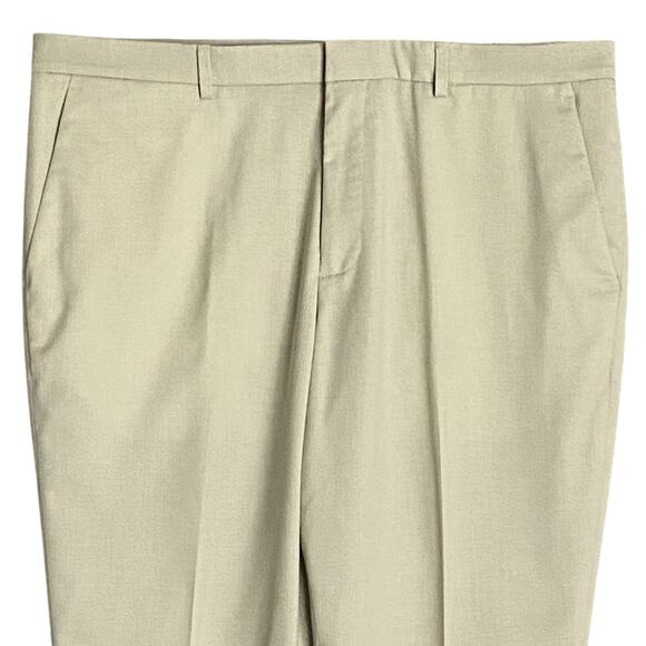 Perry Ellis Dress Pants Men's 38x30 Portfolio Slim Fit Flat Front Sand NEW - Picture 3 of 14